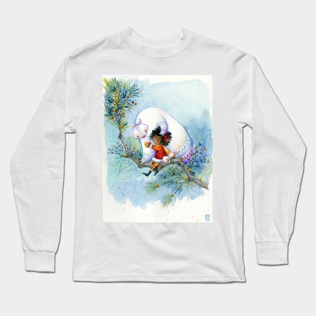 Snow Bear Long Sleeve T-Shirt by Alina Chau